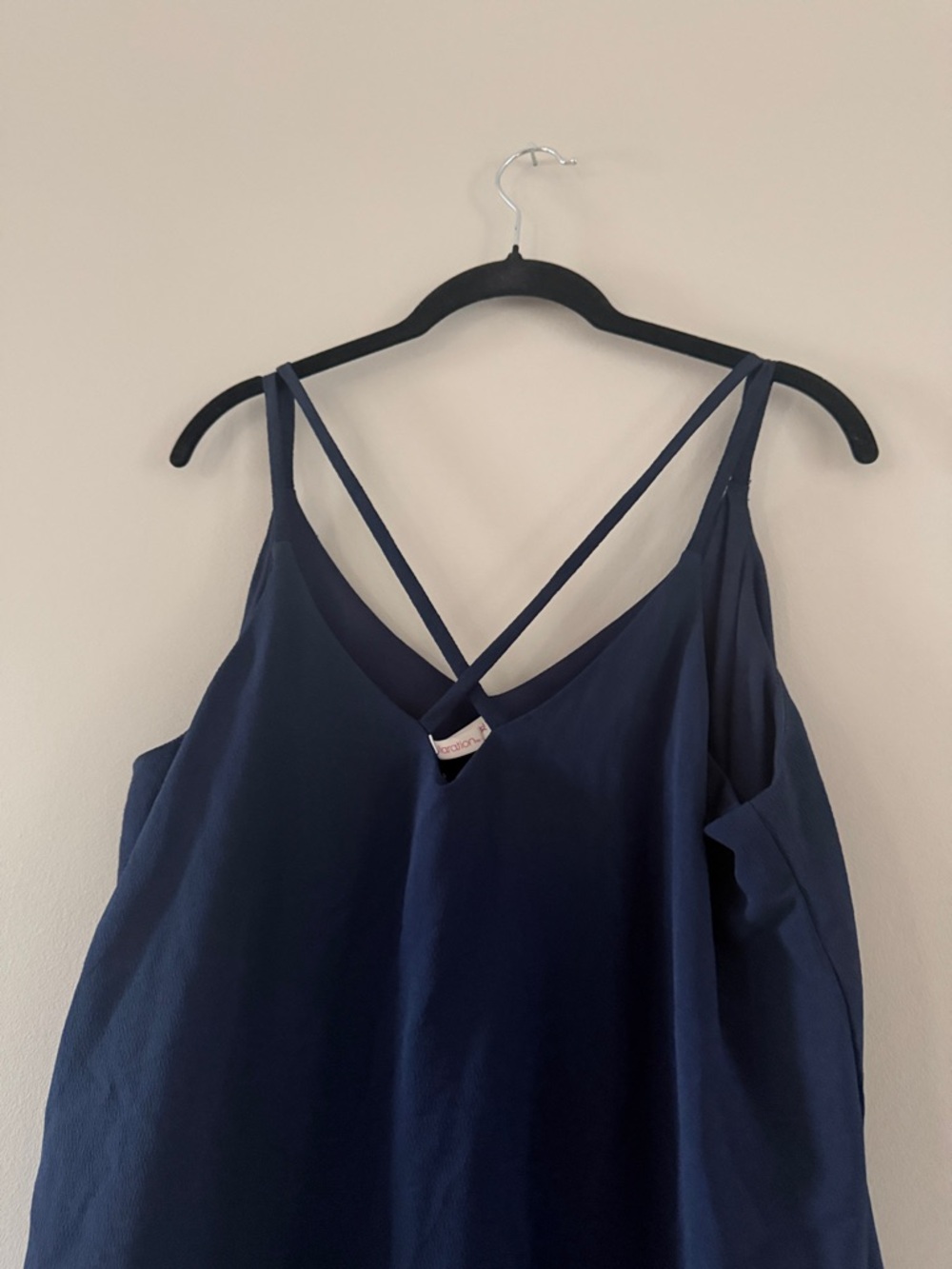 Xhilaration | Navy Blue Embroidered Floral Mini Dress - Picture 5 of 6